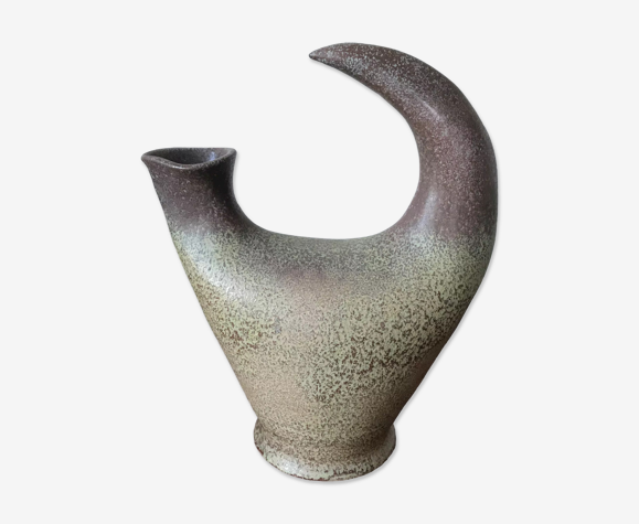 Vase en céramique zoomorphe vintage signée G.obled