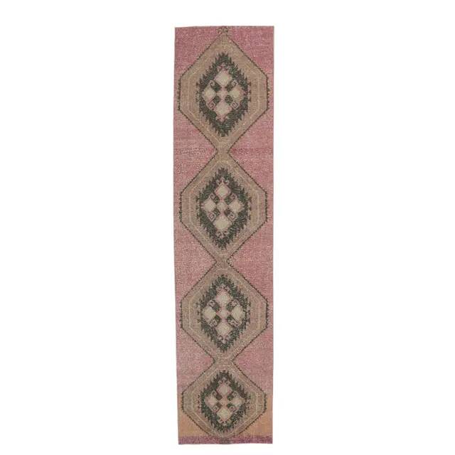 1970s vintage Turkish hand-knotted runner 99x392