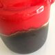 Soliflore vase in red and brown ceramic vintage 60s-70s
