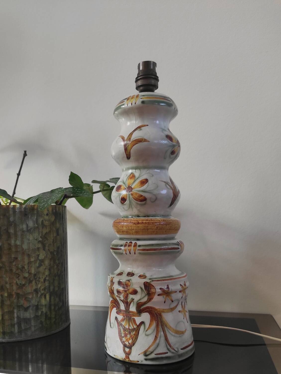 Vintage ceramic lamp Kéraluc Quimper