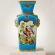 Longwy enamel vase - Art Deco - exotic elephant decoration
