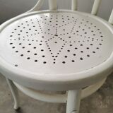 Set of 6 mismatched white chairs