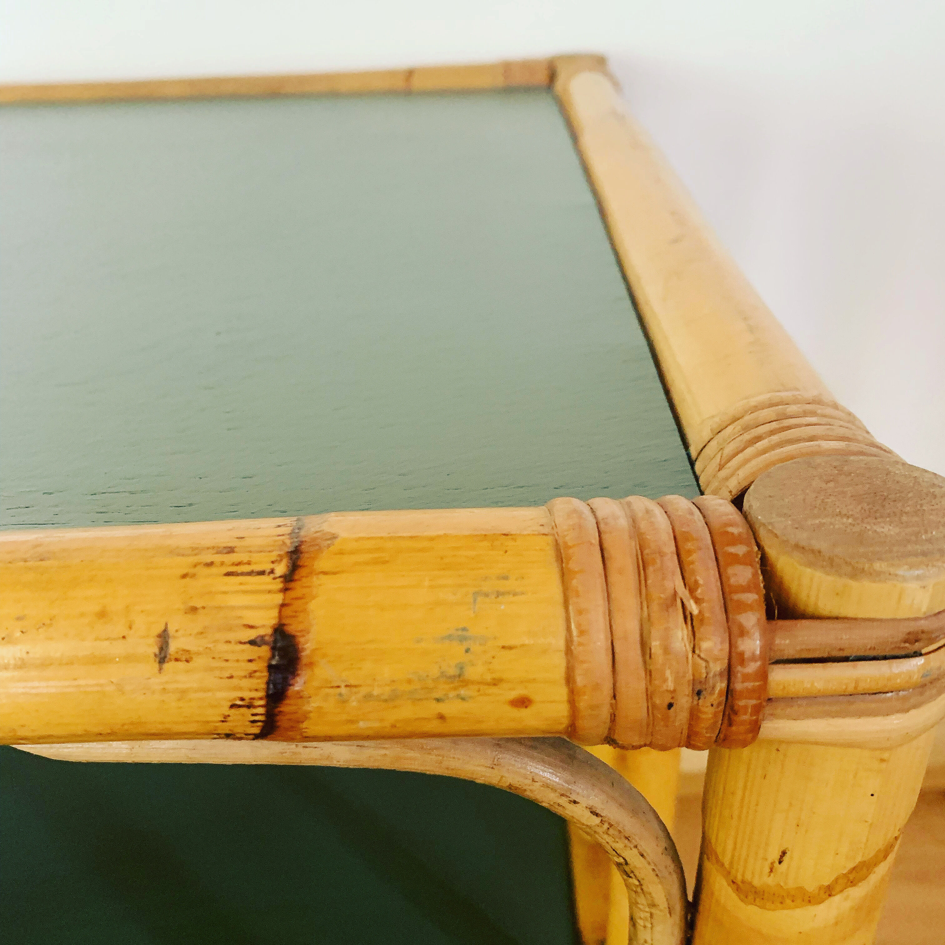 Rattan coffee table from the 1950s