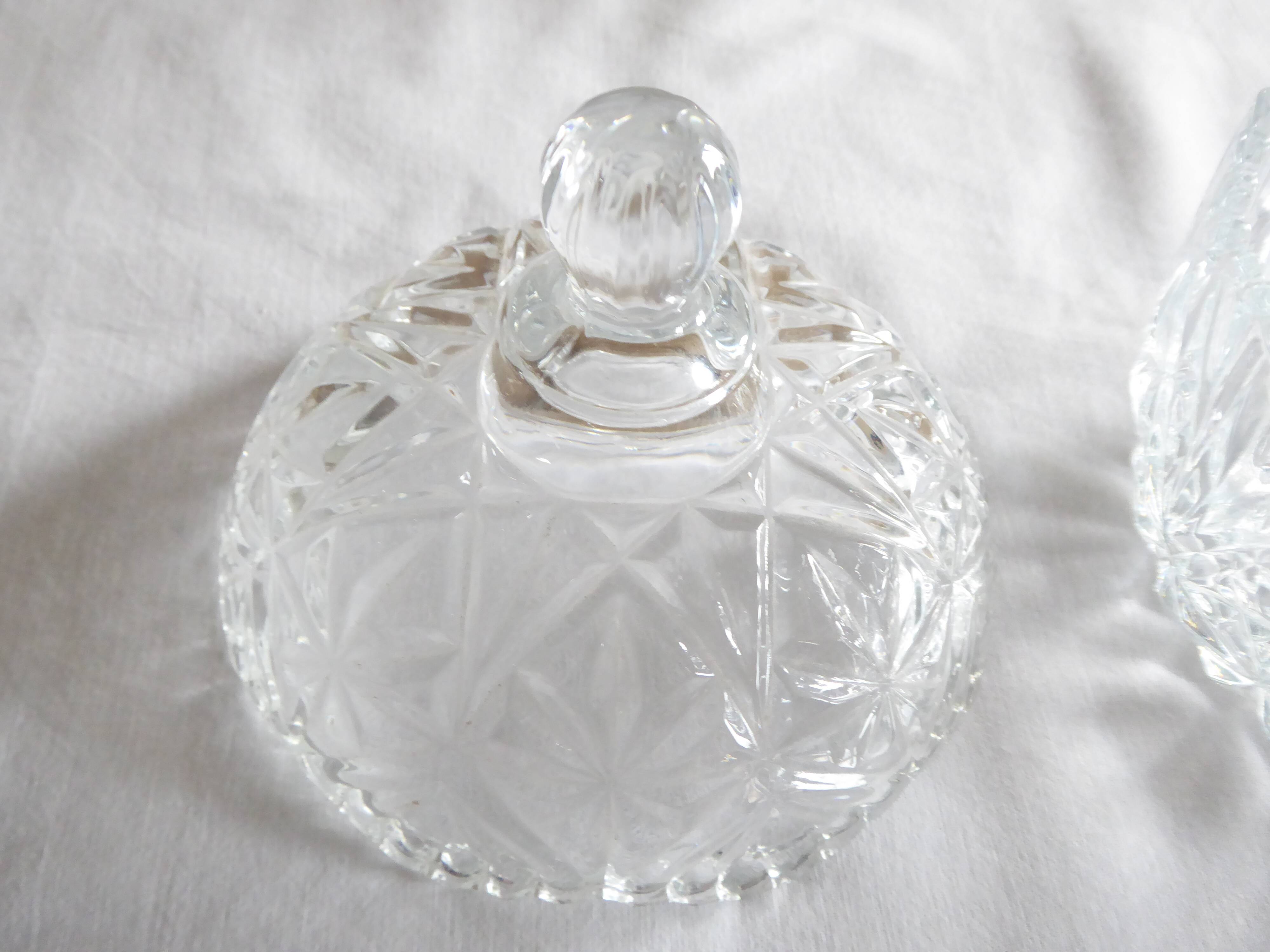 Bonbonniere, Sugar Bowl, Covered Glass Pot