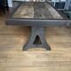 Industrial style dining table wood and metal