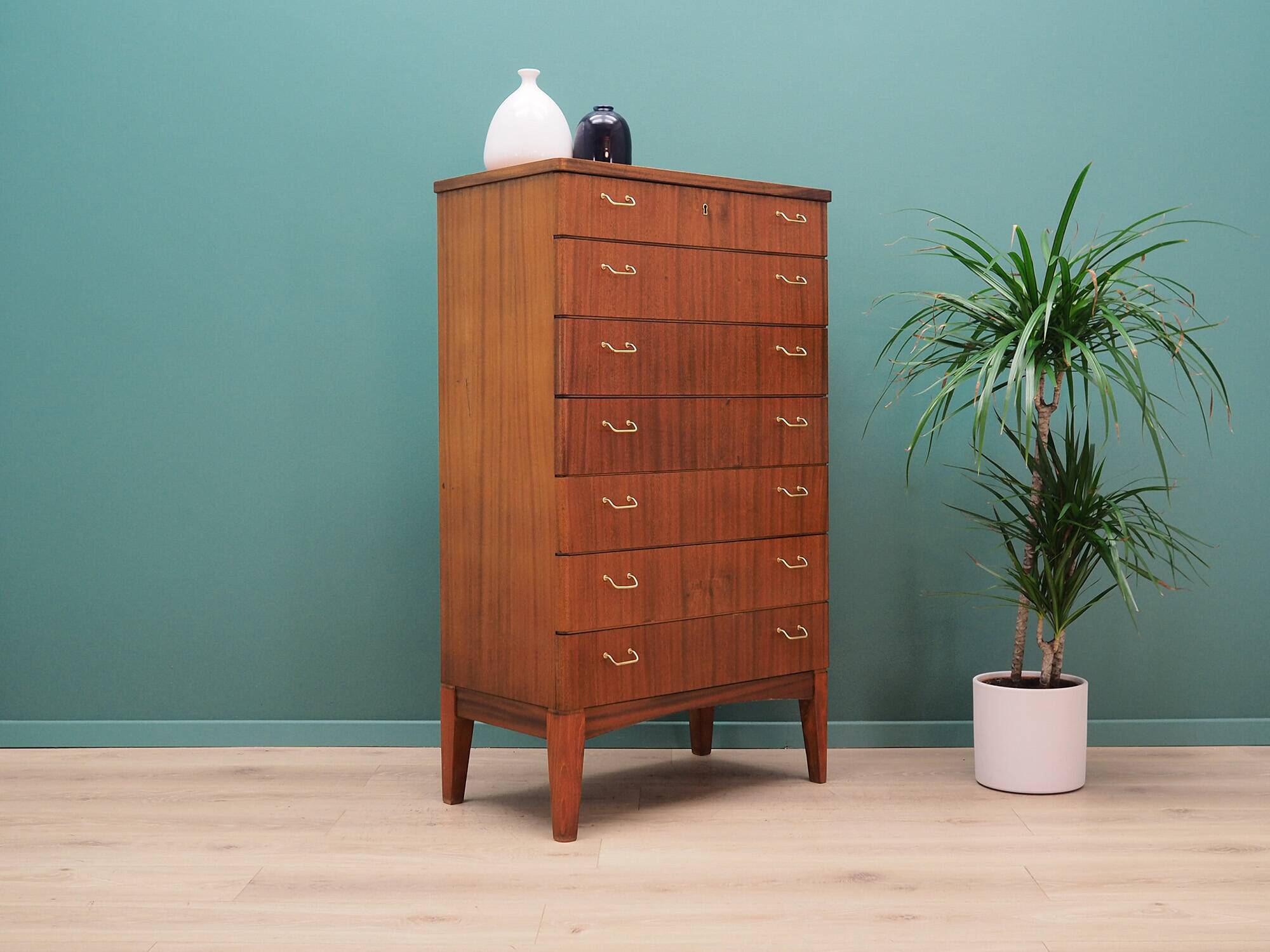 Mahogany chest of drawers, Scandinavian design, 1970s, production: Denmark