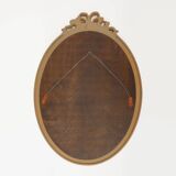 Oval shaped carved gilded Baroque mirror with beveled glass, Belgium