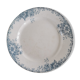 Round serving dish in iron earth