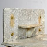 Antique brass and marble washbasin, circa 1880