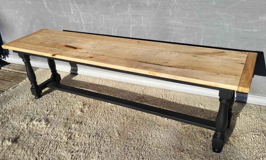Two-tone coffee table bench, 19th century