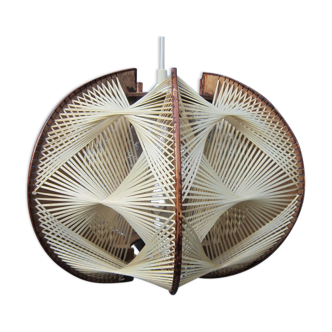 Scandinavian pendant light wire and wood