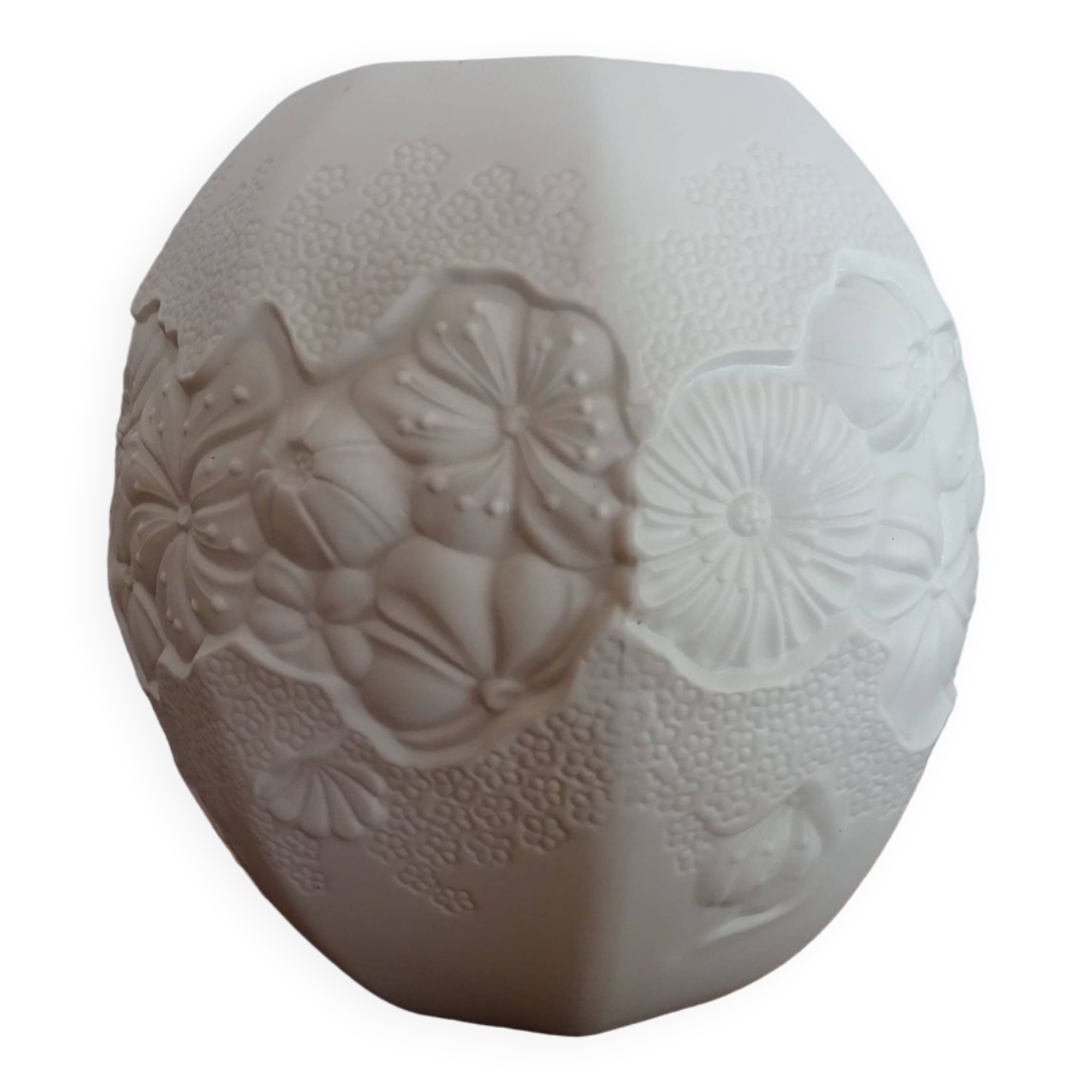 Kaiser Germany M Frey biscuit ball vase signed