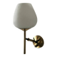 Brass and white opaline glass wall light, Arlus design 1950.