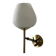 Brass and white opaline glass wall light, Arlus design 1950.