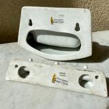 Soap holder and porcelain hook of Limoges Champs-Elysées vintage 60