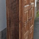 Old built-in wooden wardrobe
