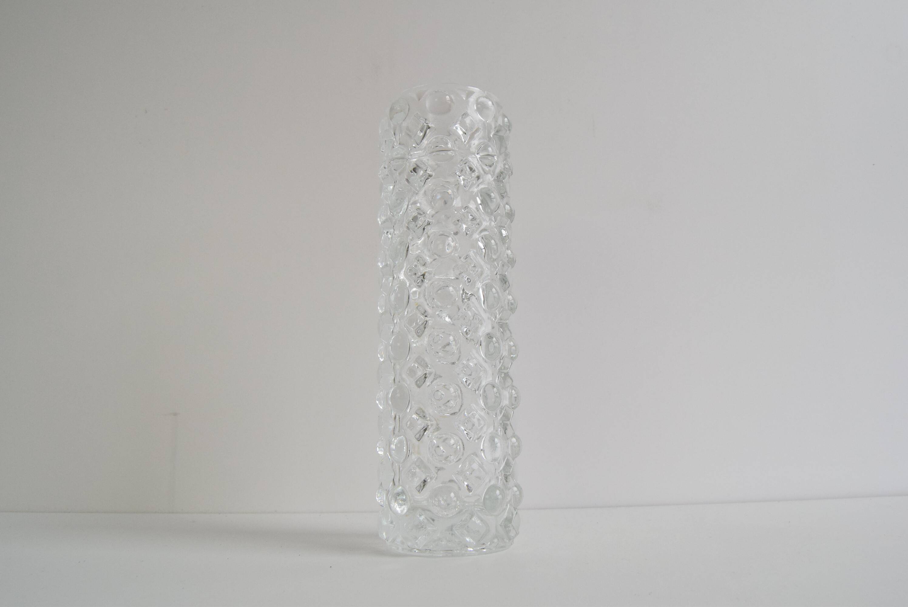 Vintage Glass Vase by Pavel Pánek for Sklo Union Libochovice, 1970's.