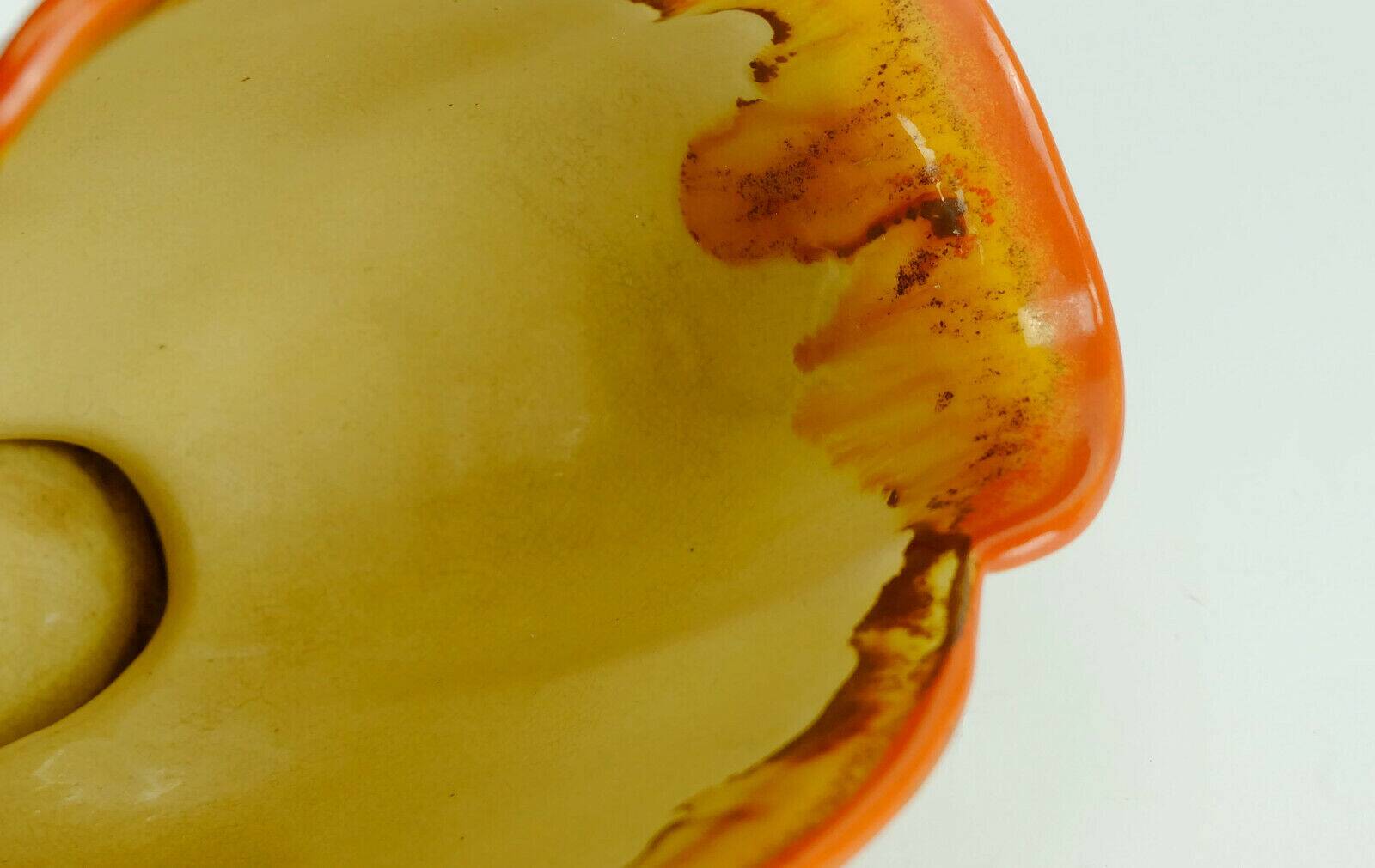 Art déco vase 1930s ceramic dumler breiden drip glaze double handle