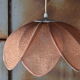 Suspension en rotin fleur