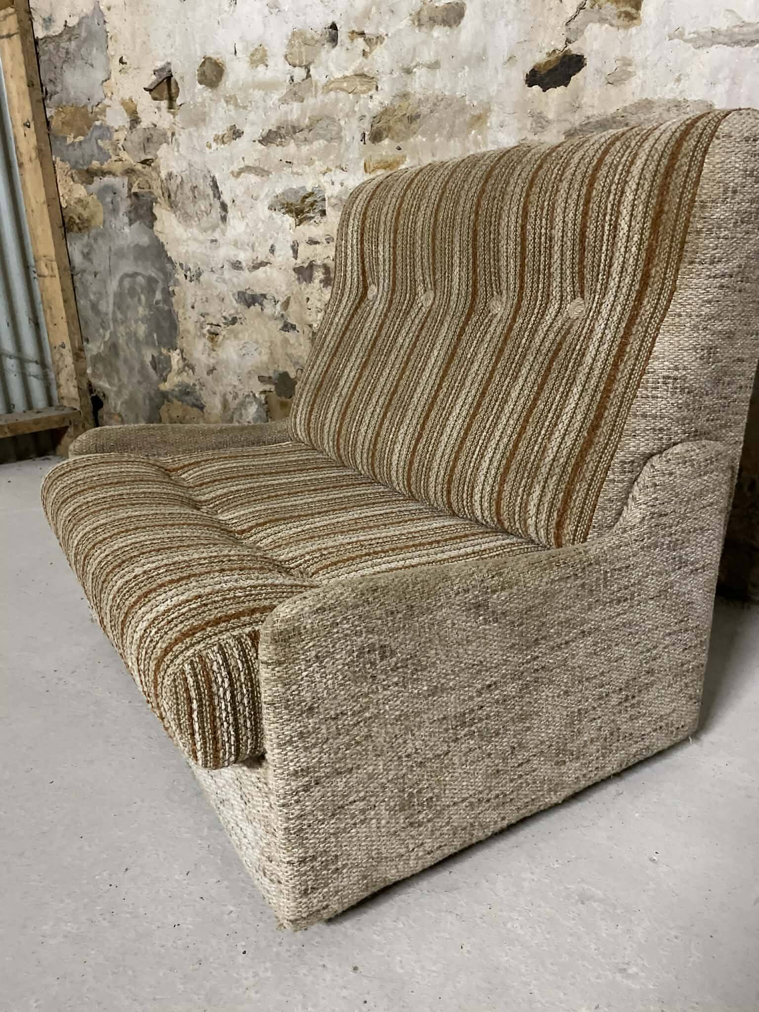 Vintage convertible armchair into a guest bed.