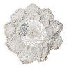 Old placemat circa 1900 - cotton - hand crochet - diameter 21 cm