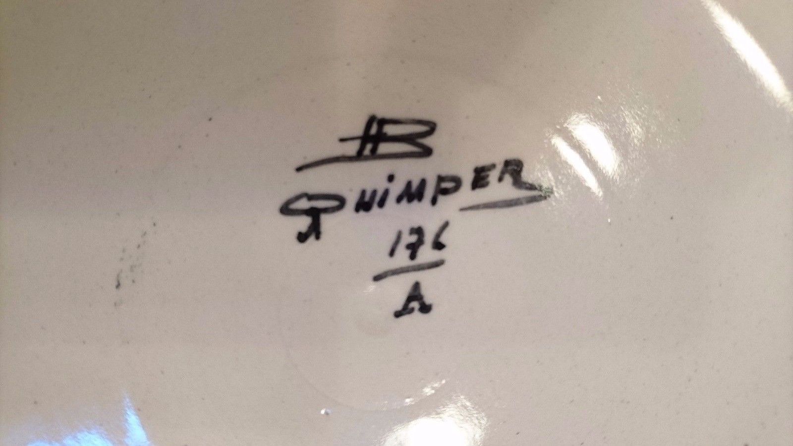 Pair of plates HB Quimper décor embroidery couple XX °