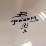 Pair of plates HB Quimper décor embroidery couple XX °