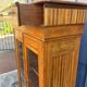 Two-door mahogany display cabinet