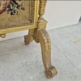 Écran de cheminée pare feux d'époque Louis XVI 18éme en bois dorée