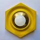 Very Rare Midcentury Yellow, Wall or Ceiling Lamp, Flush Mount, Italy, 1970