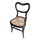 Napoleon III chair in black wood, mother-of-pearl and caning no. 1