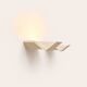 Pair of vintage wall sconces, matte white metal, France, 1970.