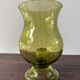 bougeoir en verre bullé vert biot années 60