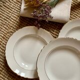 Lot of 10 hollow plates Mill of The Wolves semi-porcelain