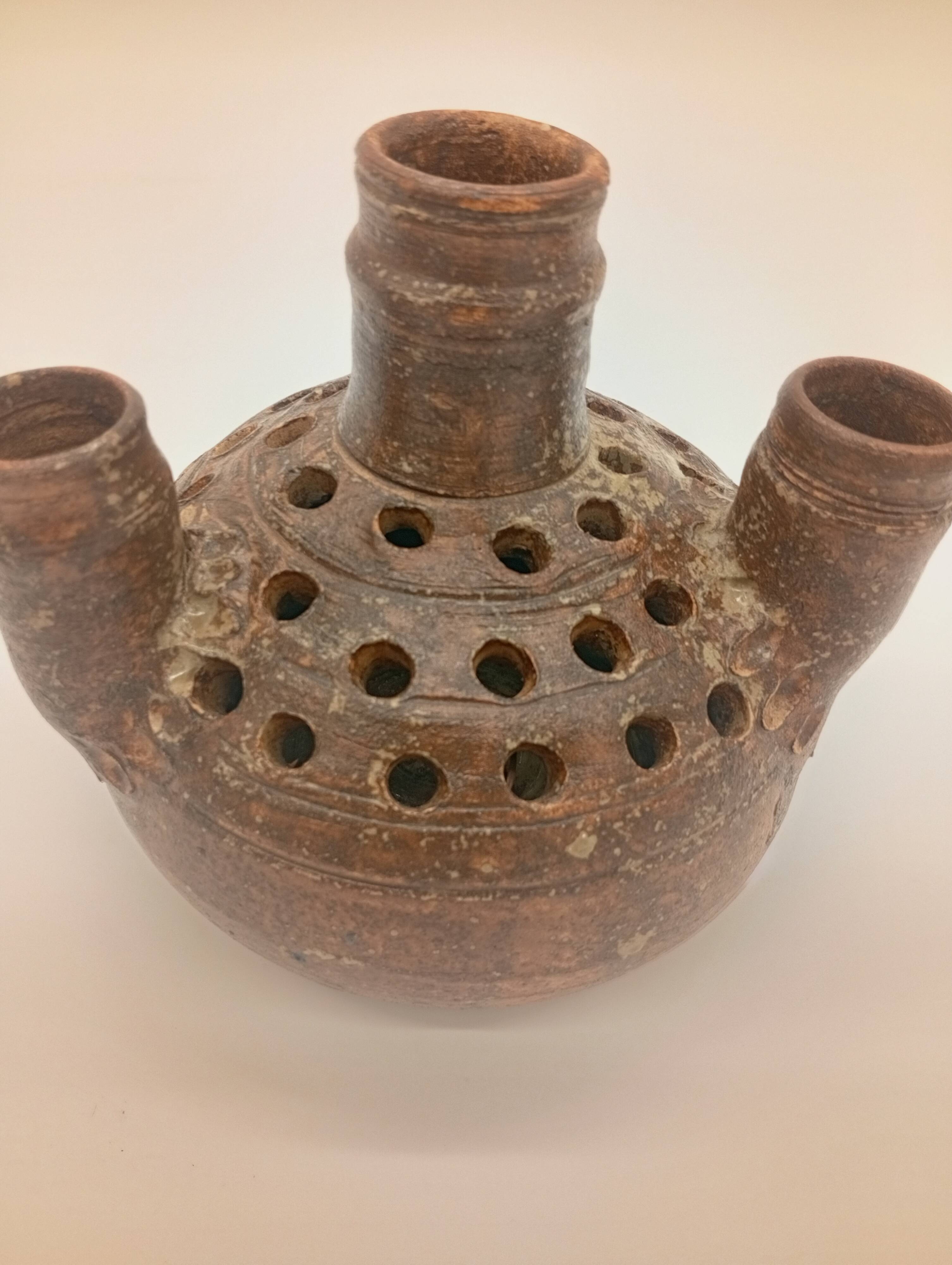 Vase Stoneware Multiple Fireplaces Pottery la Hulotte Caylus Ceramic Studio