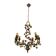 Italian Tole Ceramic Flower Chandelier, 1960s
