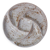 plat apéritif serviteur à hors d'oeuvre en grès beige rose poudré