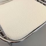 Set of 4 vintage Italian Gastone Rinaldi style chairs in chrome metal