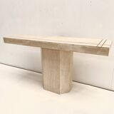 Travertine console 1960's Italy