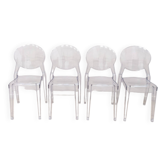 4 Starck “ghost” style chairs