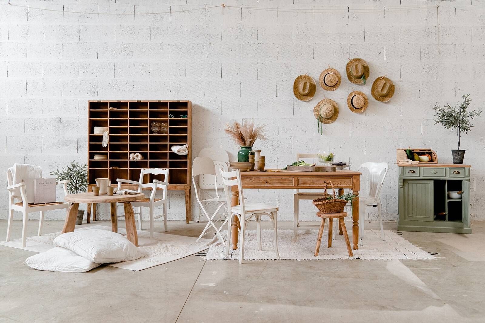 Table / bureau vintage brut