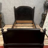 Napoleon III period center bed in lacquered wood circa 1850