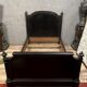 Lit de centre époque Napoleon III en bois laqué vers 1850