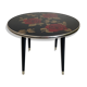 Red rose glass table of the 60s