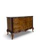Commode italienne Art déco en loupe de noyer, années 1940-50
