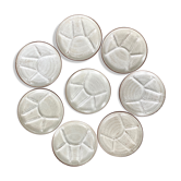 8 sandstone plates with compartments