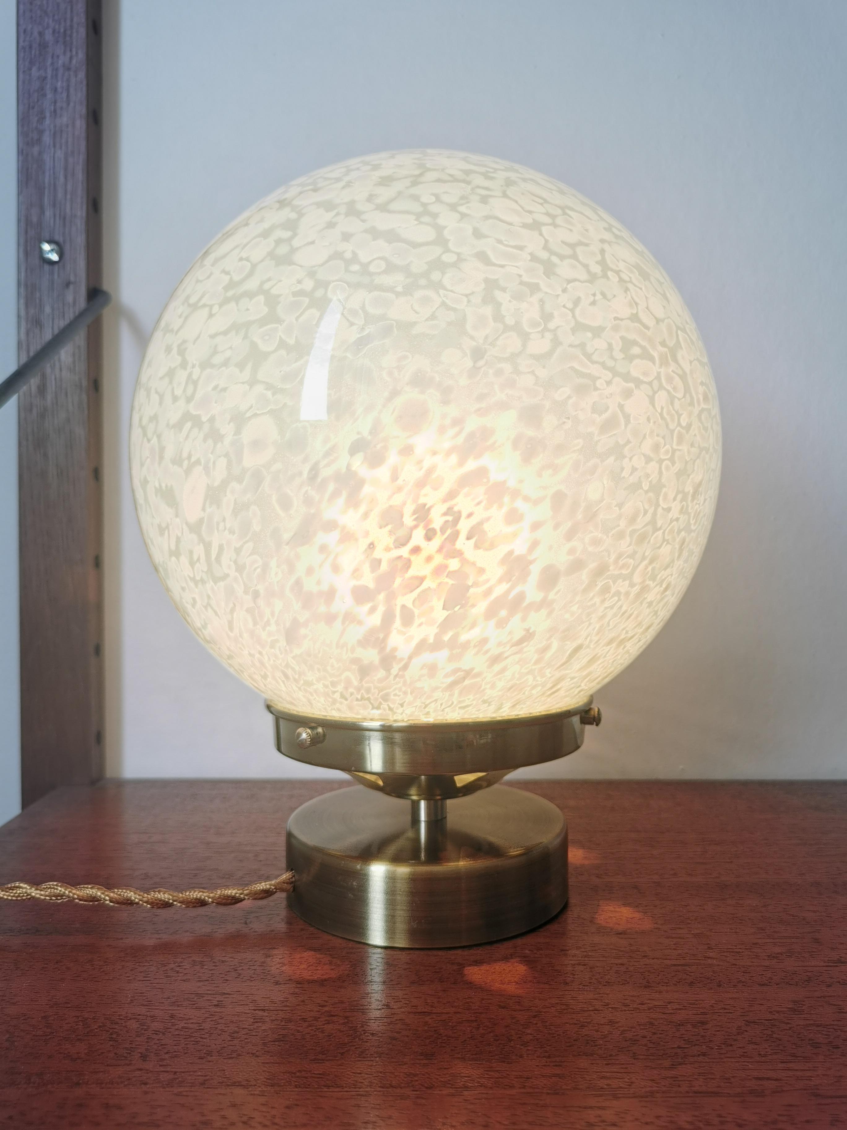 Clichy glass globe laying lamp