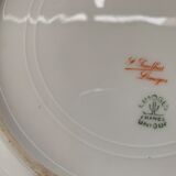 2 dessert plates Paulhat Limoges peacock patterns