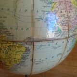 Small terrestrial globe world map of girard and barrère - year 60's