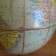 Small terrestrial globe world map of girard and barrère - year 60's